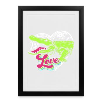 Crocodile Hunting - Framed poster (27 × 37 cm) - black - Front