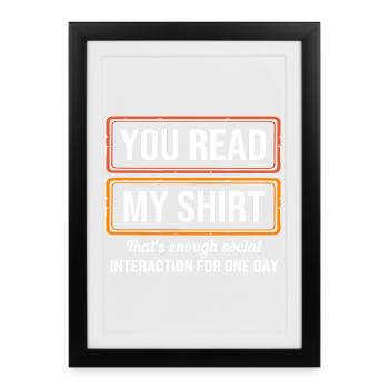 Anxiété Anxieuse Anxieuse Introvertie effrayée - Affiche encadrée (27 × 37 cm) - noir - Devant