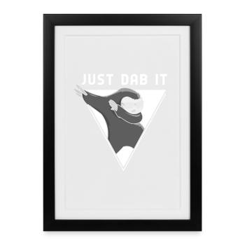 Just Dab It – Cool Sloth - Framed poster (27 × 37 cm) - black - Front