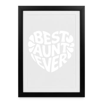 Meilleure tante de tous les temps - Affiche encadrée (27 × 37 cm) - noir - Devant
