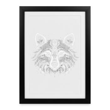 Berserker Bear - Norse Viking Mandala Design - Framed poster (27 × 37 cm) - black - Front