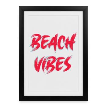 Ambiance de plage - Affiche encadrée (27 × 37 cm) - noir - Devant