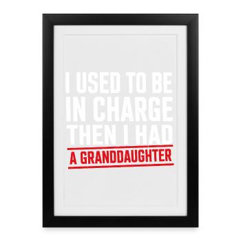 Früher Chef Jetzt Großmutter - Gerahmtes Poster (27 × 37 cm) - Schwarz - Vorne