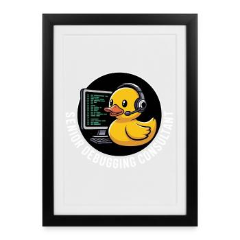 Croaking Debugging Consultant Gift Nerd - Framed poster (27 × 37 cm) - black - Front