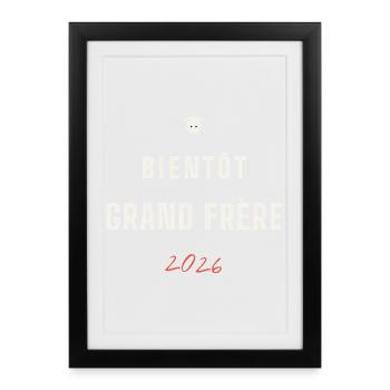 Bientôt Grand Frère 2026 - Affiche encadrée (27 × 37 cm) - noir - Devant