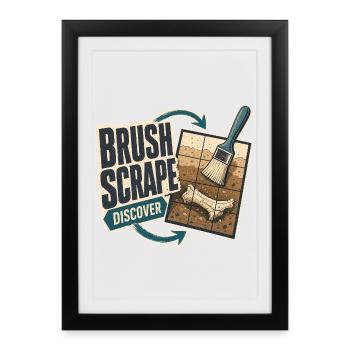 Fossil Reveal Cross-Section Dinosaur Dig Excavatio - Framed poster (27 × 37 cm) - black - Front