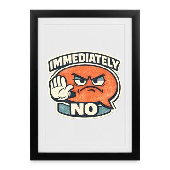 Instant No Meme Style - Framed poster (27 × 37 cm) - black - Front