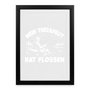 Lustiger Angelspruch - Gerahmtes Poster (27 × 37 cm) - Schwarz - Vorne