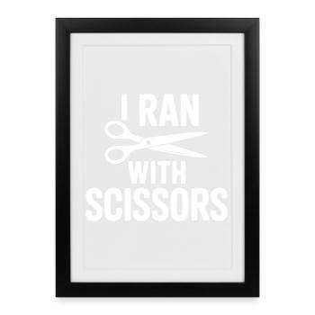 I Ran With Scissors - Framed poster (27 × 37 cm) - black - Front
