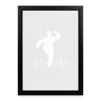 Méditation Zen du Tai Chi – Entraînement au Chi Qigong - Affiche encadrée (27 × 37 cm) - noir - Devant