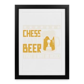 Chess Chess Player Chessboard - Framed poster (27 × 37 cm) - black - Front
