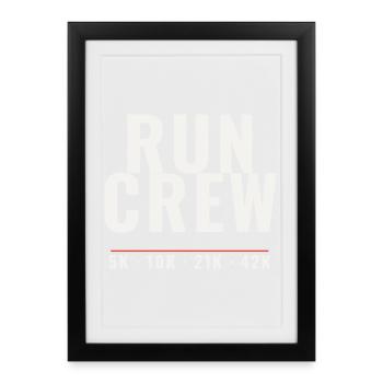 Run Crew Running Running Marathon Running Group Team - Framed poster (27 × 37 cm) - black - Front