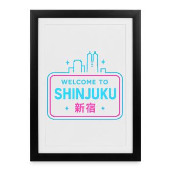 Welcome to Shinjuku - Affiche encadrée (27 × 37 cm) - noir - Devant
