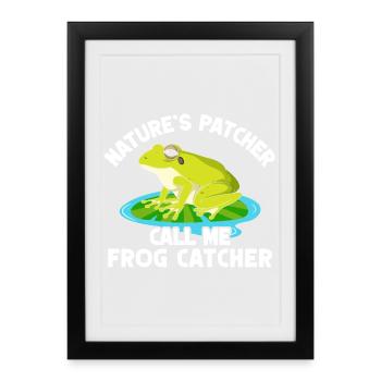 Trape-grenouilles, Grenouille patcher, - Affiche encadrée (27 × 37 cm) - noir - Devant