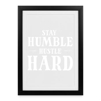 Chemise dure Hustle - Affiche encadrée (27 × 37 cm) - noir - Devant