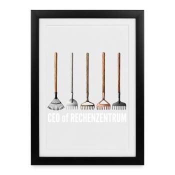CEO of Data Center Gardener Garden Gardening - Framed poster (27 × 37 cm) - black - Front
