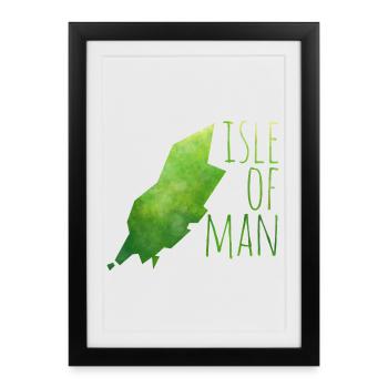 isle of man - Affiche encadrée (27 × 37 cm) - noir - Devant