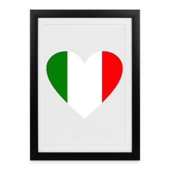 Italie - Affiche encadrée (27 × 37 cm) - noir - Devant