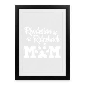 Chemise Rhodesian Ridgeback Mom - Affiche encadrée (27 × 37 cm) - noir - Devant
