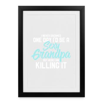 Grandpa - Framed poster (27 × 37 cm) - black - Front