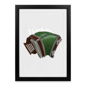 Ziachara // lumière | ZiachON ! - Affiche encadrée (27 × 37 cm) - noir - Devant