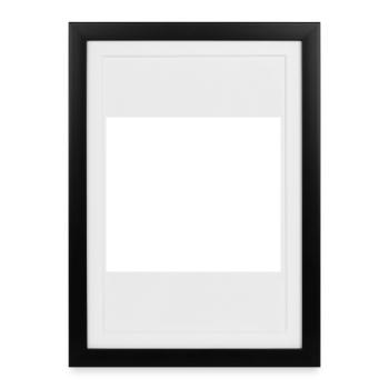 White Background Texture Template Personalize - Framed poster (27 × 37 cm) - black - Front