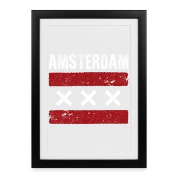 Amsterdam Grunge XXX Bar - Framed poster (27 × 37 cm) - black - Front
