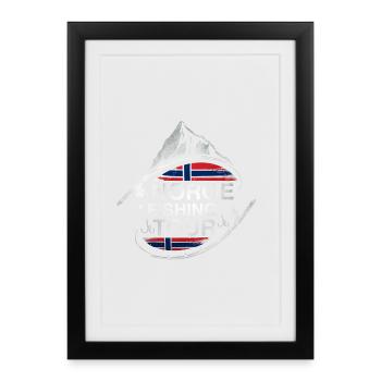 Norge Fishing Tour - Framed poster (27 × 37 cm) - black - Front