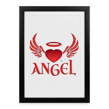 Angel & Devil - Framed poster (27 × 37 cm) - black - Front