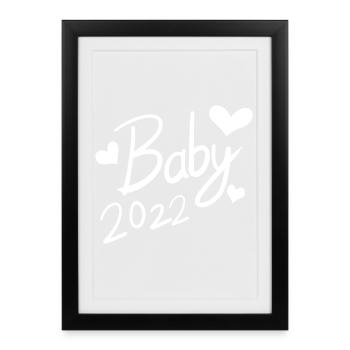 Baby 2022 - Newborn 2022 - Framed poster (27 × 37 cm) - black - Front