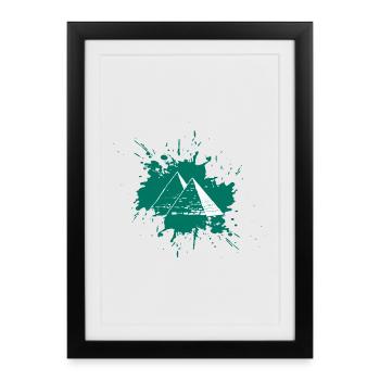 Splash Pyramids - Framed poster (27 × 37 cm) - black - Front