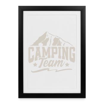 Équipe de camping Camper Campen - Affiche encadrée (27 × 37 cm) - noir - Devant