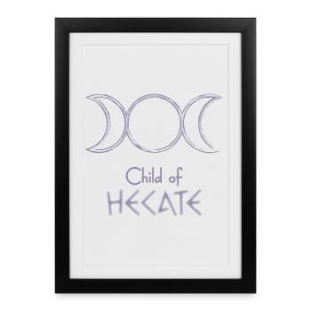 Child of Hecate – Percy Jackson inspired design - Framed poster (27 × 37 cm) - black - Front