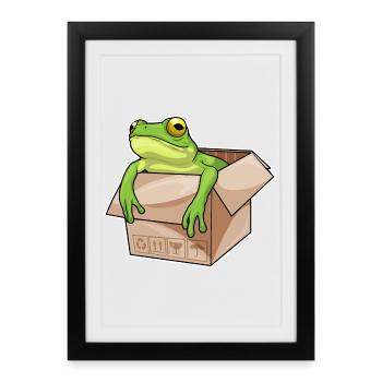 Frog Cardboard - Framed poster (27 × 37 cm) - black - Front