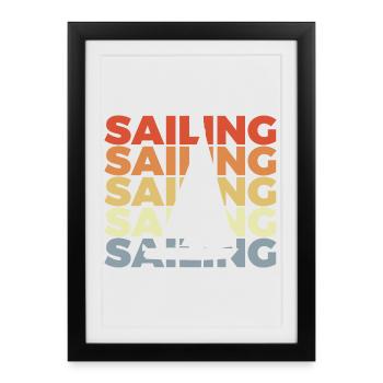 Voile d’époque - Affiche encadrée (27 × 37 cm) - noir - Devant