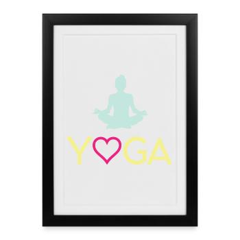 Yoga - Affiche encadrée (27 × 37 cm) - noir - Devant