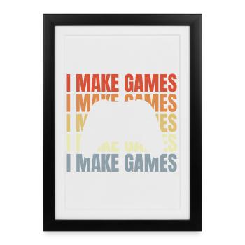 Game Developer Saying - Framed poster (27 × 37 cm) - black - Front