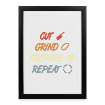 Quote Metzger - Framed poster (27 × 37 cm) - black - Front
