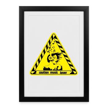 Signal d’alarme pour les mélomanes - Affiche encadrée (27 × 37 cm) - noir - Devant