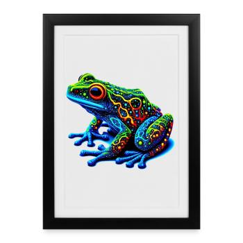 Frog - Framed poster (27 × 37 cm) - black - Front