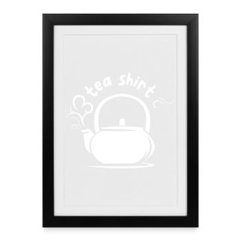 dictons drôles théière illustration icône de bande dessinée - Affiche encadrée (27 × 37 cm) - noir - Devant