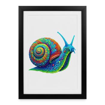 Escargot - Affiche encadrée (27 × 37 cm) - noir - Devant