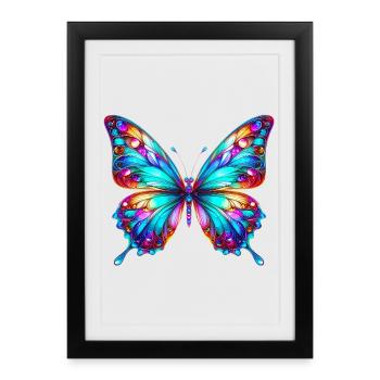 Papillon - Affiche encadrée (27 × 37 cm) - noir - Devant
