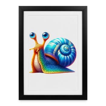 Escargot - Affiche encadrée (27 × 37 cm) - noir - Devant