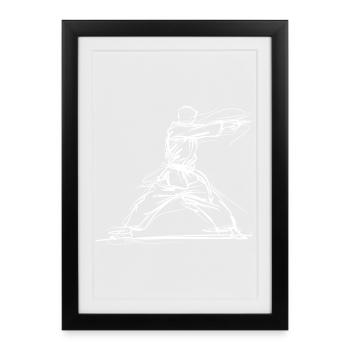 Karateka Sketch - Framed poster (27 × 37 cm) - black - Front