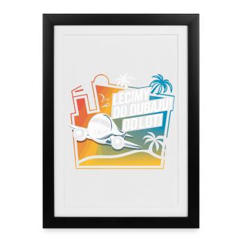 De Leicmy à Dubaï - Départ ! - Affiche encadrée (27 × 37 cm) - noir - Devant