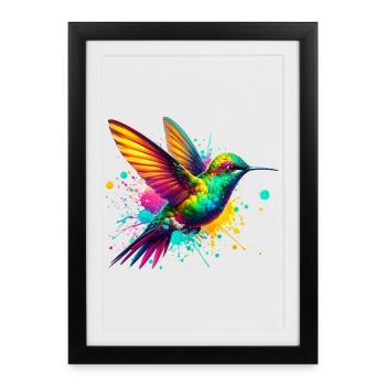 Hummingbird - Framed poster (27 × 37 cm) - black - Front