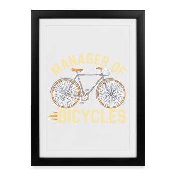Responsable de la conception des vélos - Affiche encadrée (27 × 37 cm) - noir - Devant