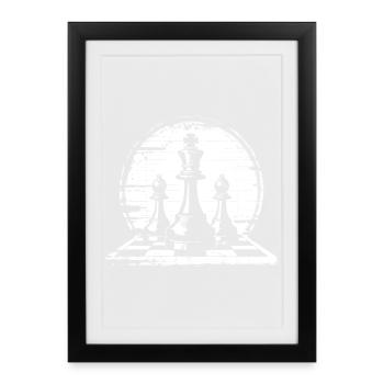 Chess Pieces Graphics - Framed poster (27 × 37 cm) - black - Front