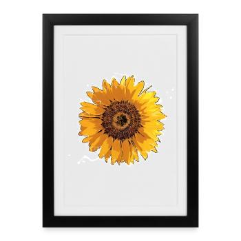 Sunflower - Framed poster (27 × 37 cm) - black - Front